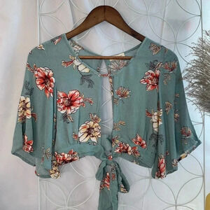 L.A. HEARTS FLORAL TOP